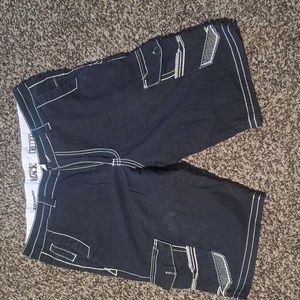 Mens buckle black shorts
